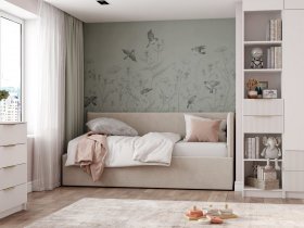 Диван-кровать Бенто (крем) в Нюрбе - nyurba.mebel-nsk.ru | фото