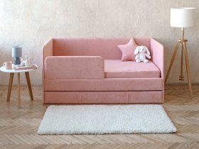 Диван-кровать Happy (коралловый) в Нюрбе - nyurba.mebel-nsk.ru | фото