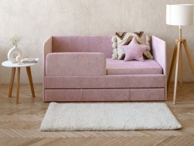 Диван-кровать Happy (розовый) в Нюрбе - nyurba.mebel-nsk.ru | фото