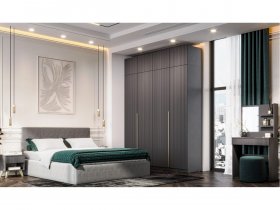 Гардеробная Эккервуд (графит) в Нюрбе - nyurba.mebel-nsk.ru | фото