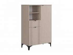 Комод 2 Рич (кашемир/фрапучино матовый/черный) в Нюрбе - nyurba.mebel-nsk.ru | фото