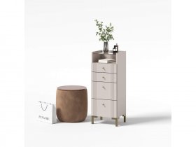 Комод 4 ящика КМ2 Одетта (дуб эндгрей/меланж) в Нюрбе - nyurba.mebel-nsk.ru | фото