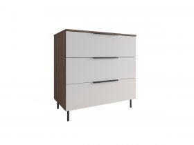 Комод 900 Роза (орех франклин карамельный/бежевый скин) в Нюрбе - nyurba.mebel-nsk.ru | фото
