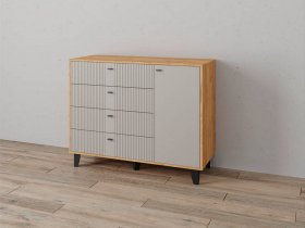 Комод «Катрин-13» (дуб крафт золотой/сантьяго софт) в Нюрбе - nyurba.mebel-nsk.ru | фото