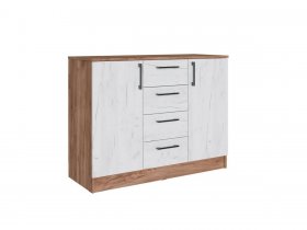 Комод Вегас (дуб крафт табачный/дуб крафт белый) в Нюрбе - nyurba.mebel-nsk.ru | фото