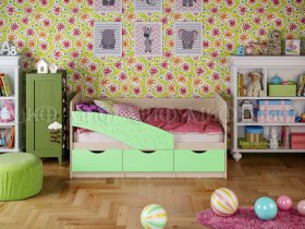 Кровать детская Бабочки 1,8 м в Нюрбе - nyurba.mebel-nsk.ru | фото