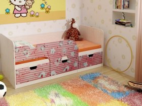 Кровать детская с ящиками 1,86 Минима Hello Kitty в Нюрбе - nyurba.mebel-nsk.ru | фото