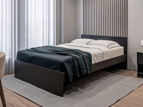 Кровать двуспальная 1,4м Бруклин СБ-3353 (диамант серый) в Нюрбе - nyurba.mebel-nsk.ru | фото
