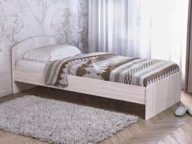 Кровать односпальная 80 с низкой спинкой (ясень шимо светлый) в Нюрбе - nyurba.mebel-nsk.ru | фото