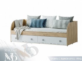 Кровать с ящиками Тренд КР-01 в Нюрбе - nyurba.mebel-nsk.ru | фото