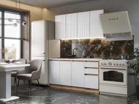 Кухонный гарнитур Ника 1,6 м (белый) в Нюрбе - nyurba.mebel-nsk.ru | фото
