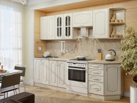 Модульная кухня Классика-1 (дуб молочный) в Нюрбе - nyurba.mebel-nsk.ru | фото