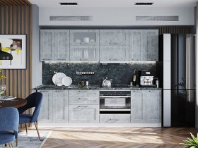 Модульная кухня Лофт (бетон серый) в Нюрбе - nyurba.mebel-nsk.ru | фото