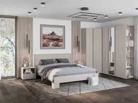 Модульная спальня Люмо (кашемир) в Нюрбе - nyurba.mebel-nsk.ru | фото
