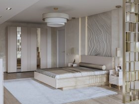 Модульная спальня Одетта (дуб эндгрей/меланж) в Нюрбе - nyurba.mebel-nsk.ru | фото