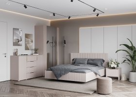 Модульная спальня «Тефия» (тефия/софт сантьяго) в Нюрбе - nyurba.mebel-nsk.ru | фото