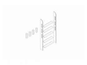 Пакет №10 Прямая лестница и опоры для двухъярусной кровати Соня в Нюрбе - nyurba.mebel-nsk.ru | фото