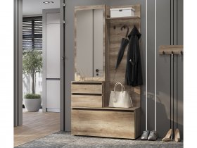 Прихожая ПР-04 Энигма (венге/дуб каньон) в Нюрбе - nyurba.mebel-nsk.ru | фото