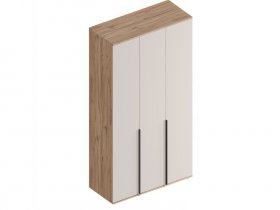 Шкаф 3-ств Сицилия (дуб альпийский/тефия) в Нюрбе - nyurba.mebel-nsk.ru | фото