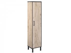 Шкаф-пенал Шк031.0 Гермес лофт (дуб крафт серый) в Нюрбе - nyurba.mebel-nsk.ru | фото