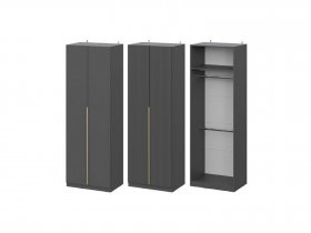 Шкаф ШК-75 Эккервуд (графит) в Нюрбе - nyurba.mebel-nsk.ru | фото