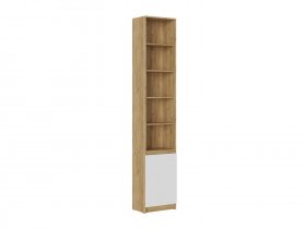 Стеллаж Бостон СЖ-001 (дуб крафт золотой/белый глянец) в Нюрбе - nyurba.mebel-nsk.ru | фото