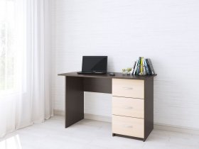 Стол письменный Сити-1 (венге/дуб молочный) в Нюрбе - nyurba.mebel-nsk.ru | фото