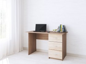 Стол письменный Сити-1 (ясень шимо темный/дуб сонома) в Нюрбе - nyurba.mebel-nsk.ru | фото