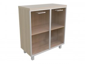Тумба 2 двери со стеклом (бронза) Президент-ПРО Пр502 в Нюрбе - nyurba.mebel-nsk.ru | фото