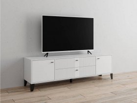 Тумба под ТВ Парус-10 (белый/белый снег) в Нюрбе - nyurba.mebel-nsk.ru | фото