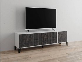 Тумба под ТВ Парус-10 (белый/мальта грей) в Нюрбе - nyurba.mebel-nsk.ru | фото