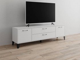 Тумба под ТВ Парус-13 (белый) в Нюрбе - nyurba.mebel-nsk.ru | фото