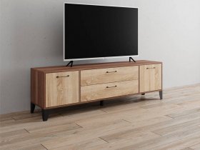 Тумба под ТВ Парус-13 (ясень шимо темный/дуб сонома) в Нюрбе - nyurba.mebel-nsk.ru | фото